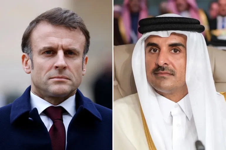 اتصال بين ماكرون وأمير قطر: دعم للبنان واستقرار لسوريا