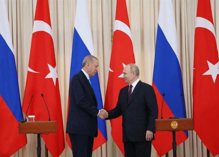 أردوغان لبوتين: نؤيد عملية سلام في أوكرانيا تجمع كل الأطراف