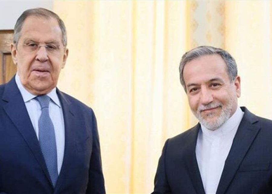عراقجي ولافروف ناقشا هاتفياً التطورات المتعلّقة بالقضية النووية الإيرانية