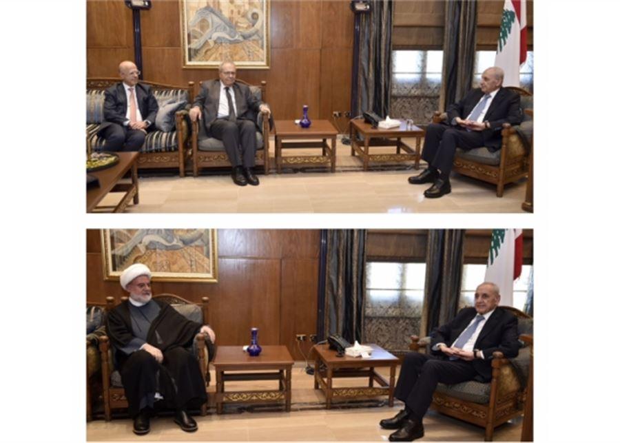 بري يتابع التطورات مع متري ومكي واستقبل المفتي طالب