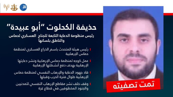 أدرعي يكشف عن صورة تعود لـ