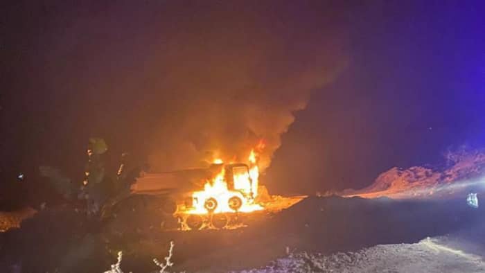 استهداف جرافة بصاروخين