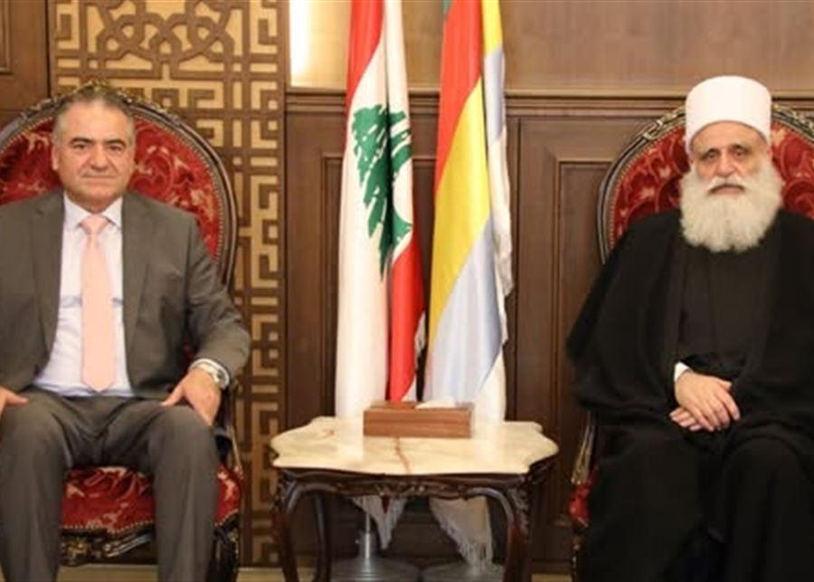 سفير لبنان في الجزائر بحث مع شيخ العقل في شؤون وطنية واغترابية