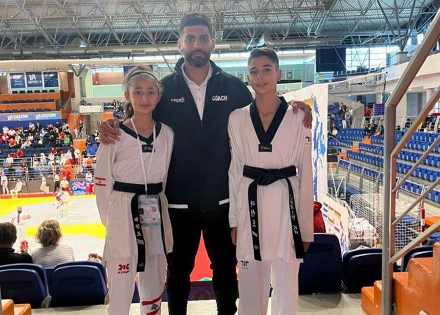 كريس خوريس وجاين عبود يرفعان اسم لبنان عاليا في grand prix europe Serbia للتيكواندو