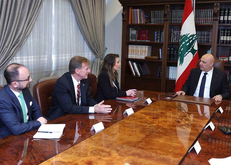 عون مستقبلًا اورتاغوس: لتفعيل عمل لجنة مراقبة وقف الاعمال العدائية