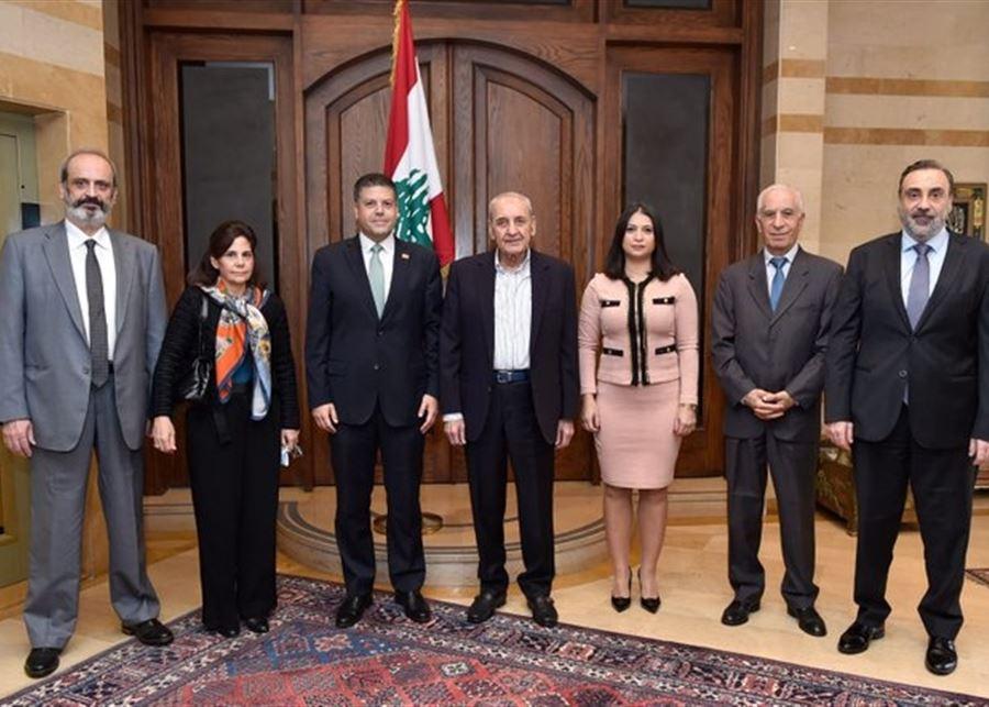 بري يلتقي رئيس اللجنة الموقتة لادارة واستثمار مرفأ بيروت