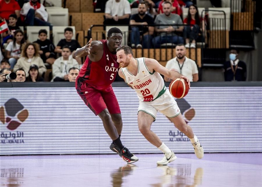 فوز لبنان على قطر في المباراة الأولى ضمن تصفيات كأس العالم لكرة السلة