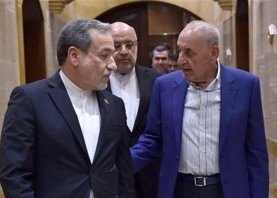 عراقجي بعد لقائه بري: سياستنا مبنية على الدعم الكامل لاستقلال لبنان ووحدته الوطنية