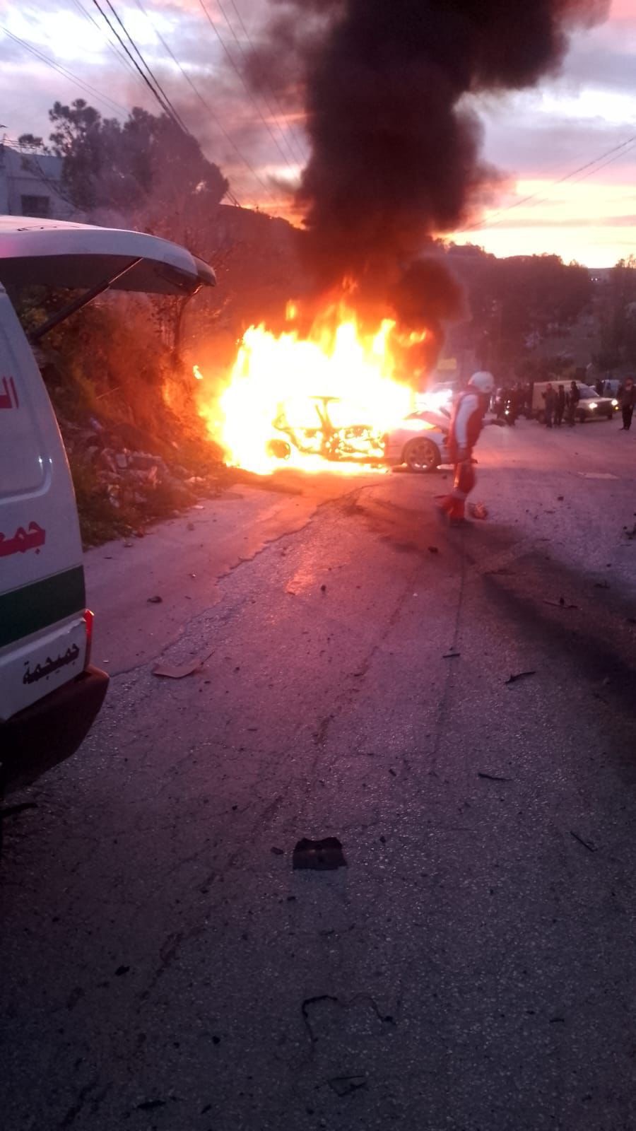 جريح على الاقل في غارة لمسيرة على سيارة بين عين المزراب شمال تبنين ومفرق الجميجمة