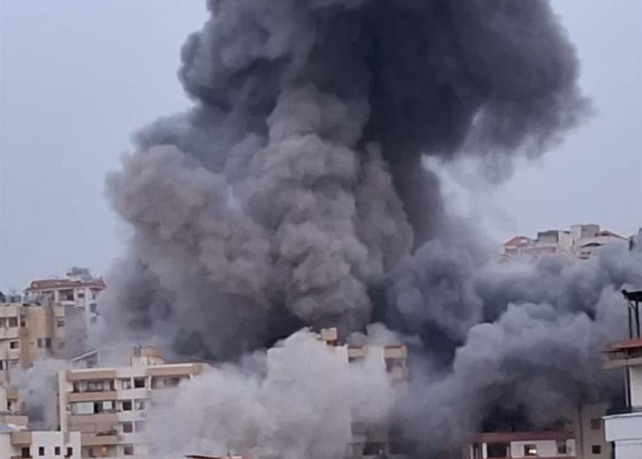 غارات إسرائيلية عنيفة تستهدف مبان في بلدات قناريت وجرجوع والكفور