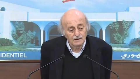 جنبلاط من بعبدا: التفاوض مشروع إذا كان مبنيًّا على أسس واضحة ورفض التفاوض من أجل رفضه فقط وتحويل لبنان إلى ساحة اقتتال 