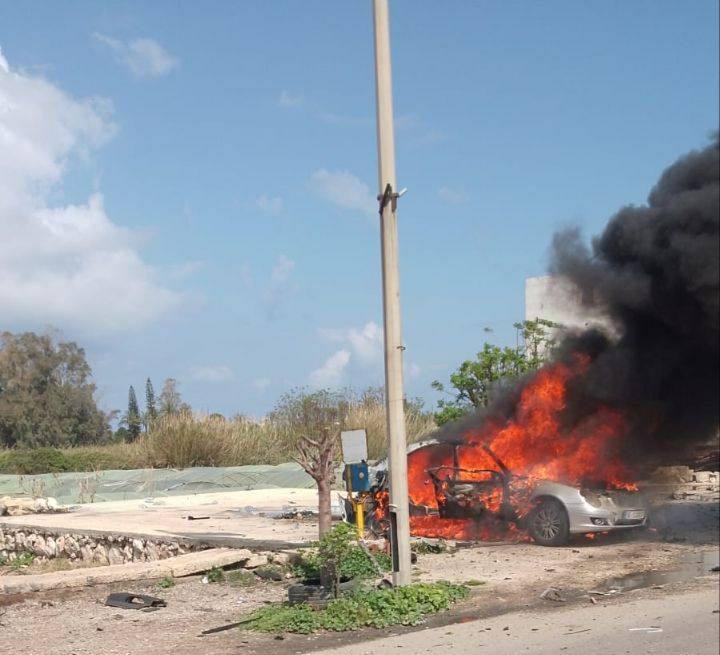 استهداف سيارة في القاسمية في قضاء صور جنوبي لبنان