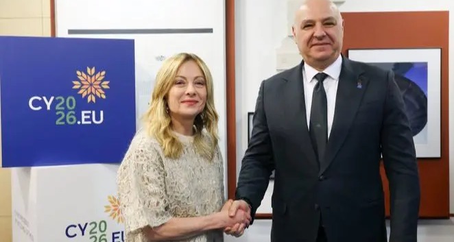 رئيس الجمهورية يستهل لقاءاته في نيقوسيا باجتماع مع رئيسة وزراء إيطاليا