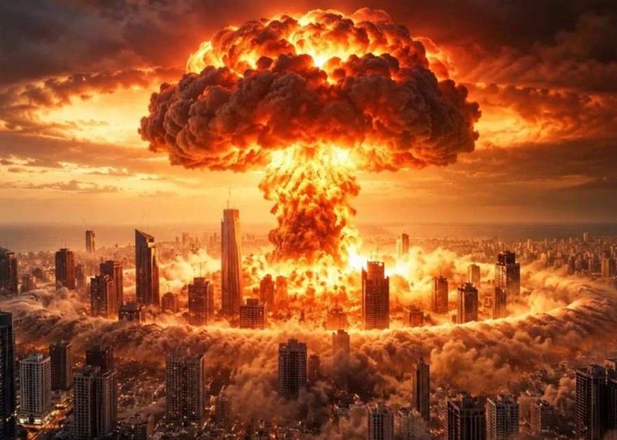 بالذكاء الاصطناعي..نتنياهو ينشر صورة قنبلة ذرية تسقط على تل أبيب