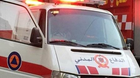 اخماد حريق داخل سيارة في الفريكة